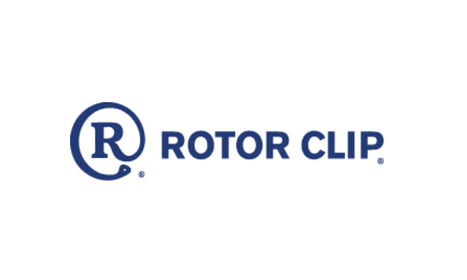 Das Bild zeigt das Logo von Rotor Clip mit einem stilisierten "R" in einem Kreis.