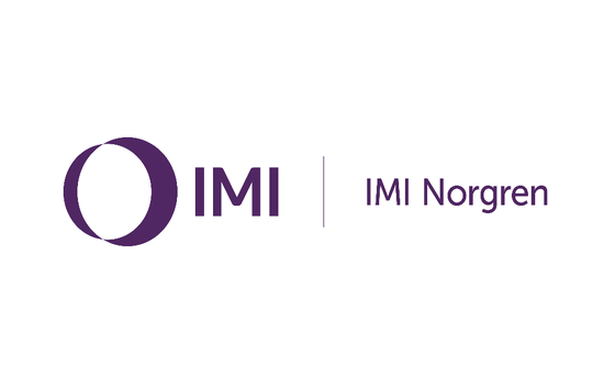 Das Bild zeigt das Logo von IMI Norgren mit einem stilisierten Kreis neben dem Schriftzug.
