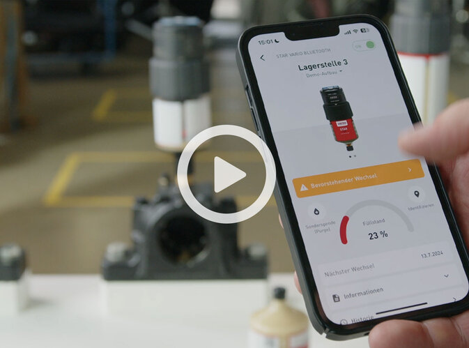 Effiziente Schmierung mit perma CONNECT und den Antrieben perma STAR VARIO BLUETOOTH / BLUETOOTH EX