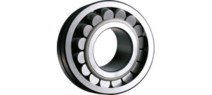 Eine Nahaufnahme eines zylinderförmigen Wälzlagers mit mehreren Rollen.