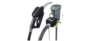 Eine elektrische Fasspumpe mit einem Auslaufrohr und Bedienelementen, ideal für den Transfer von Flüssigkeiten aus Fässern.