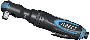 Eine pneumatische Ratsche mit schwarzem und blauem Gehäuse.